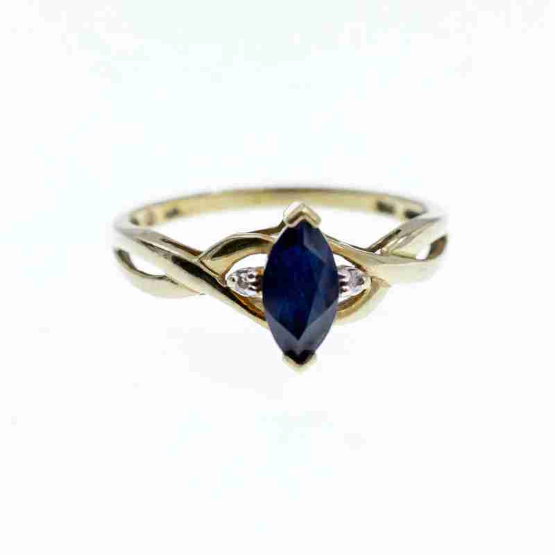 Sky Jewelry Золотое кольцо со шпинелью и бриллиантами  Классика