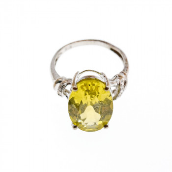 Sky Jewelry Кольцо из серебра с фианитом  Солнце