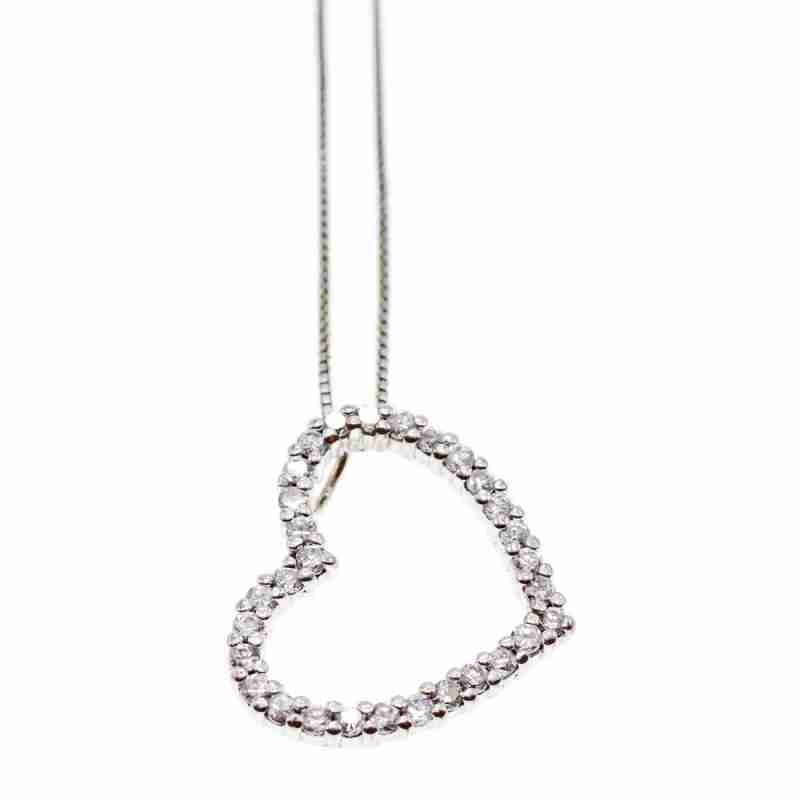 Sky Jewelry Серебряная цепочка с кулоном в позолоте фианиты  Сердце