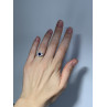 Sky Jewelry Серебряное кольцо с синим и белым сапфиром   Снежная Королева