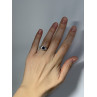 Sky Jewelry Серебряное кольцо с синим и белым сапфиром   Снежная Королева