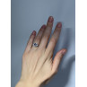 Sky Jewelry Серебряное кольцо с синим и белым сапфиром   Снежная Королева