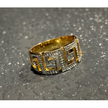 Sky Jewelry Серебряное кольцо в позолоте с бриллиантами  Откровение