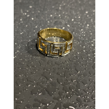 Sky Jewelry Серебряное кольцо в позолоте с бриллиантами  Откровение