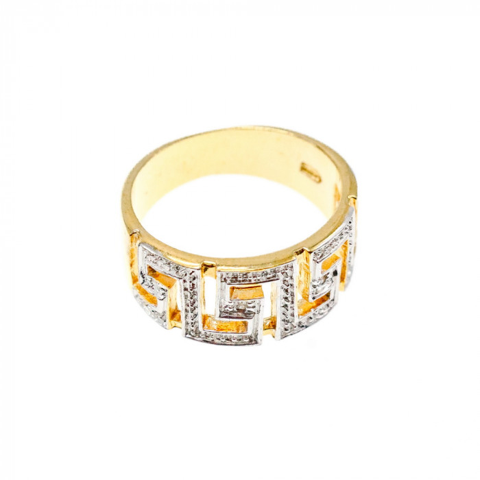 Sky Jewelry Серебряное кольцо в позолоте с бриллиантами  Откровение