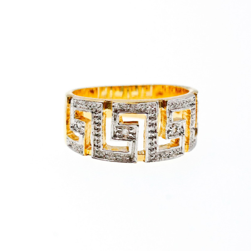 Sky Jewelry Серебряное кольцо в позолоте с бриллиантами  Откровение