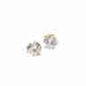 Sky Jewelry Золотые серьги с фианитом Сердце