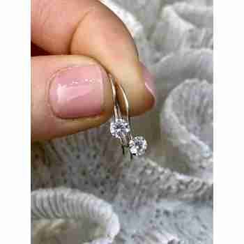 Sky Jewelry Золотые серьги с бриллиантами  Сияй
