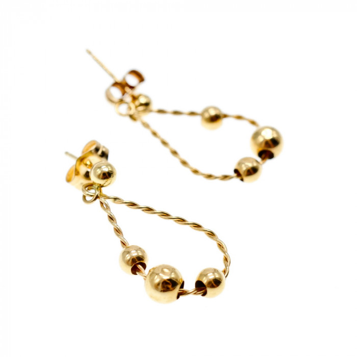 Sky Jewelry Золотые серьги Совершенство