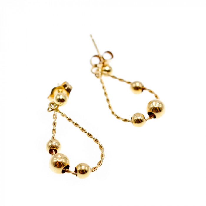 Sky Jewelry Золотые серьги Совершенство