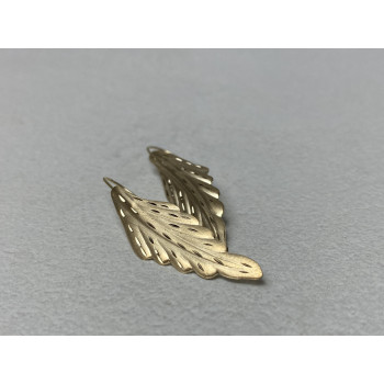 Sky Jewelry Золотые серьги Листва