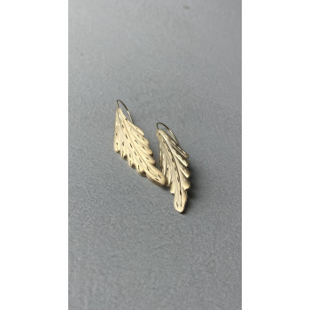 Sky Jewelry Золотые серьги Листва