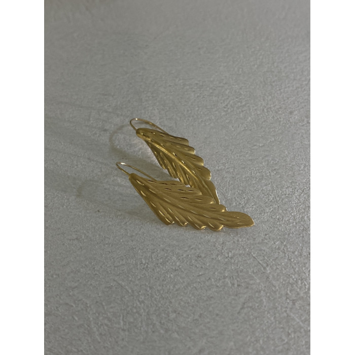 Sky Jewelry Золотые серьги Листва