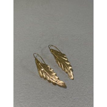 Sky Jewelry Золотые серьги Листва