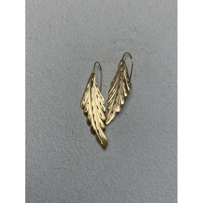 Sky Jewelry Золотые серьги Листва