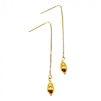 Sky Jewelry Серебряные серьги-протяжки (продевки) в позолоте