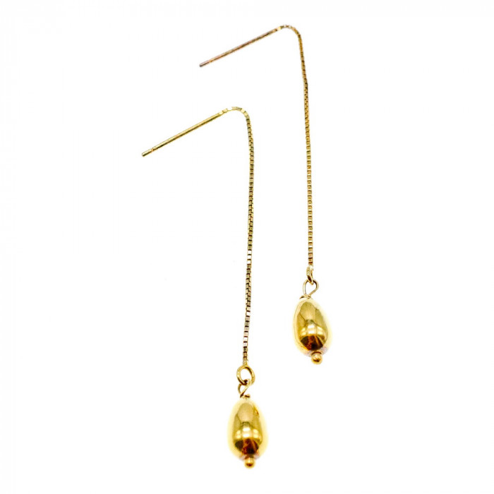 Sky Jewelry Серебряные серьги-протяжки (продевки) в позолоте