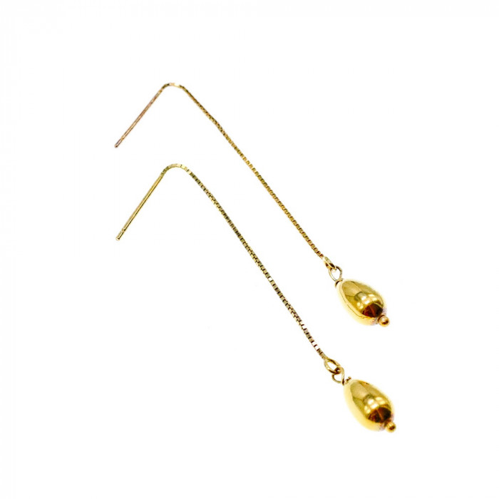 Sky Jewelry Серебряные серьги-протяжки (продевки) в позолоте
