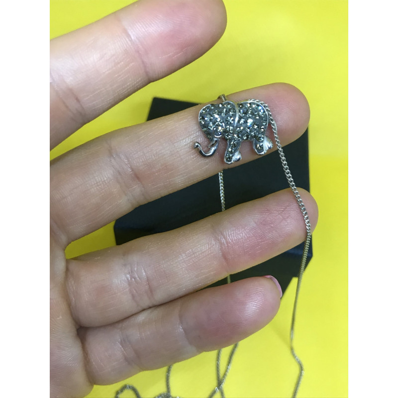 Sky Jewelry Серебряная цепочка с кулоном-слоник