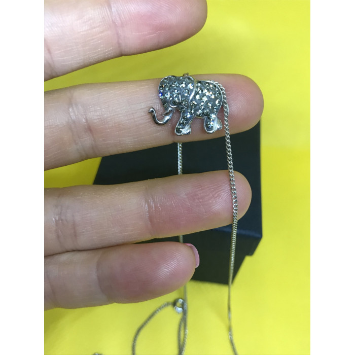 Sky Jewelry Серебряная цепочка с кулоном-слоник