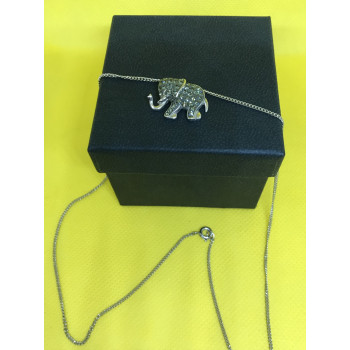 Sky Jewelry Серебряная цепочка с кулоном-слоник