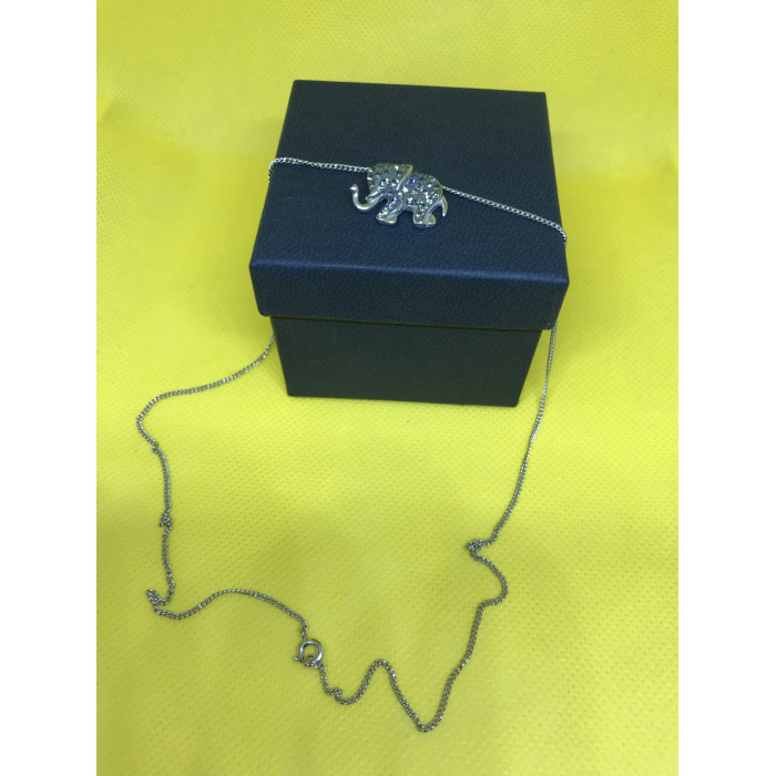 Sky Jewelry Серебряная цепочка с кулоном-слоник