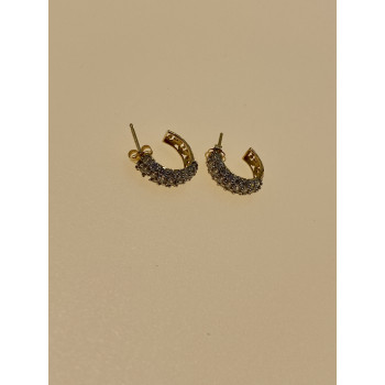 Sky Jewelry Золотые серьги с фианитами  Обаяние