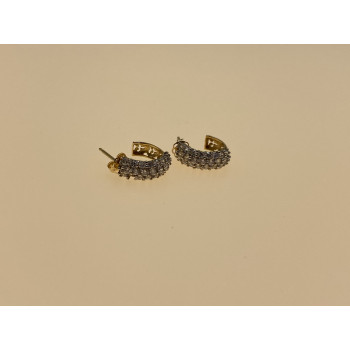 Sky Jewelry Золотые серьги с фианитами  Обаяние