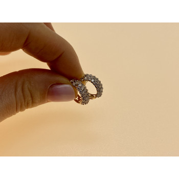 Sky Jewelry Золотые серьги с фианитами  Обаяние