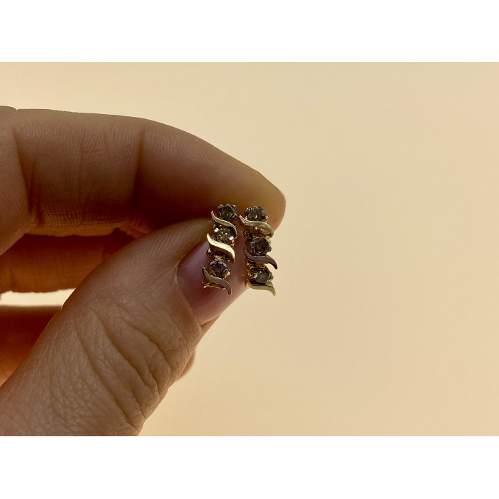 Sky Jewelry Золотые серьги с сапфиром  Мелодия 