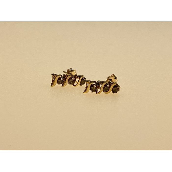 Sky Jewelry Золотые серьги с сапфиром  Мелодия 