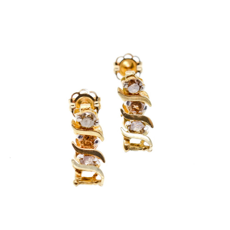 Sky Jewelry Золотые серьги с сапфиром  Мелодия 