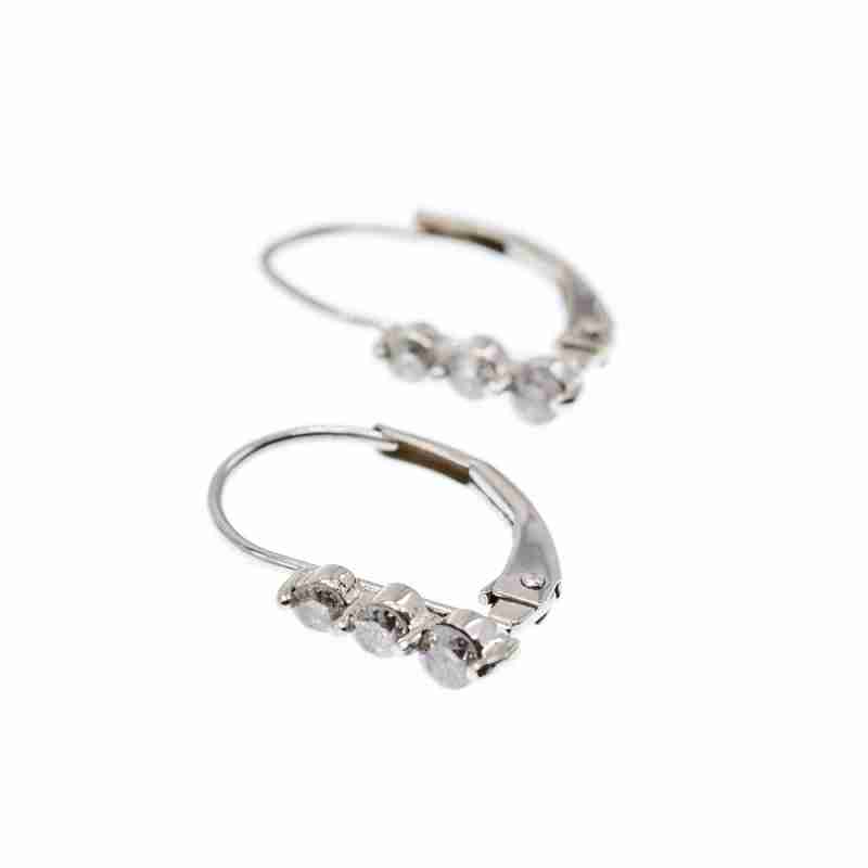 Sky Jewelry Золотые серьги с бриллиантами Минимализм 