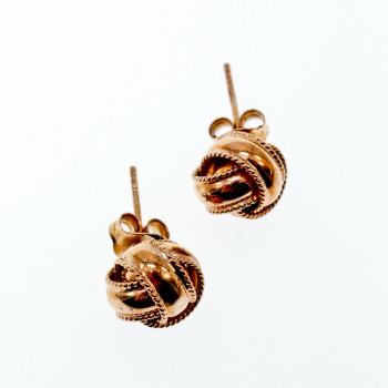 Sky Jewelry Серебряные серьги в медной позолоте  Утонченность