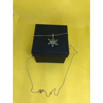 Sky Jewelry Цепочка с кулоном (камень голубая шпинель)