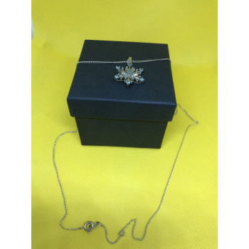 Sky Jewelry Цепочка с кулоном (камень голубая шпинель)