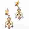 Sky Jewelry Золотые серьги с бриллиантами Шедевр
