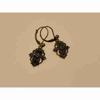 Sky Jewelry Винтажные серебряные серьги с марказитом
