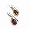 Sky Jewelry Винтажные серебряные серьги с гранатом