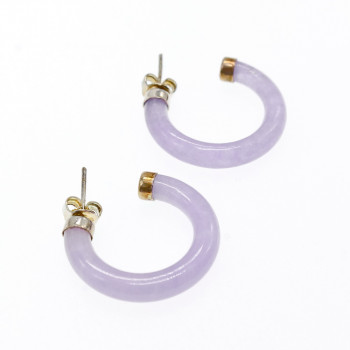 Sky Jewelry Винтажные серебряные серьги с турмалином   Лиловая радость