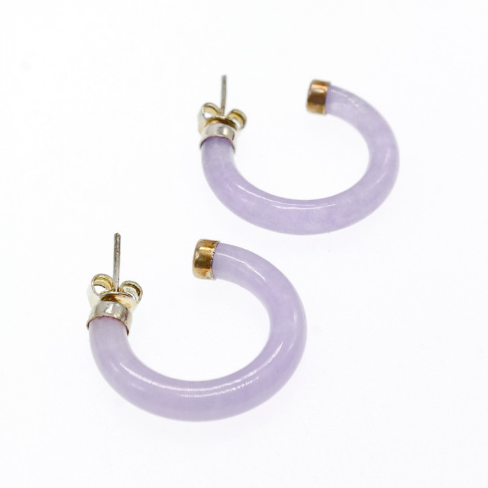 Sky Jewelry Винтажные серебряные серьги с турмалином   Лиловая радость