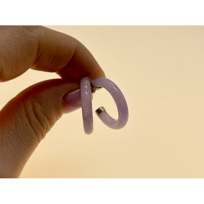 Sky Jewelry Винтажные серебряные серьги с турмалином   Лиловая радость