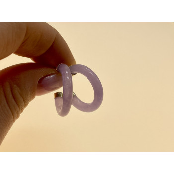 Sky Jewelry Винтажные серебряные серьги с турмалином   Лиловая радость