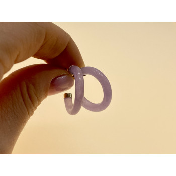 Sky Jewelry Винтажные серебряные серьги с турмалином   Лиловая радость