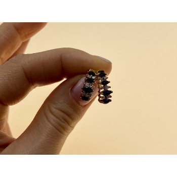 Sky Jewelry Золотые серьги с сапфирами  Грация