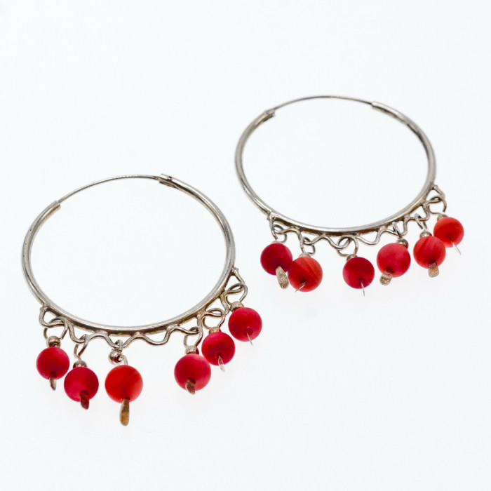 Sky Jewelry Винтажные серебряные серьги с агатом  Восток