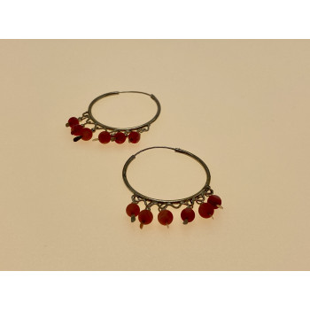 Sky Jewelry Винтажные серебряные серьги с агатом  Восток