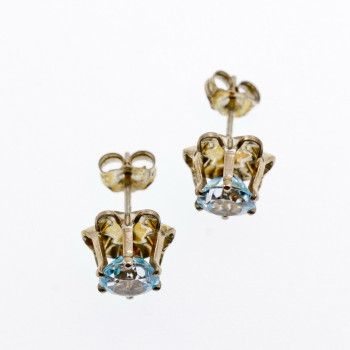 Sky Jewelry Серебряные серьги с голубой шпинелью  Счастье