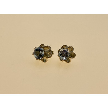 Sky Jewelry Серебряные серьги с голубой шпинелью  Счастье