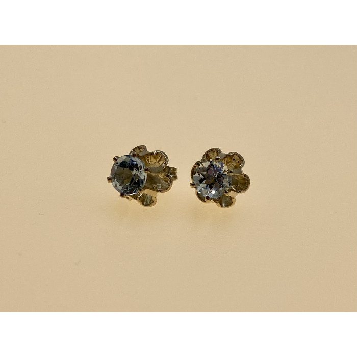 Sky Jewelry Серебряные серьги с голубой шпинелью  Счастье